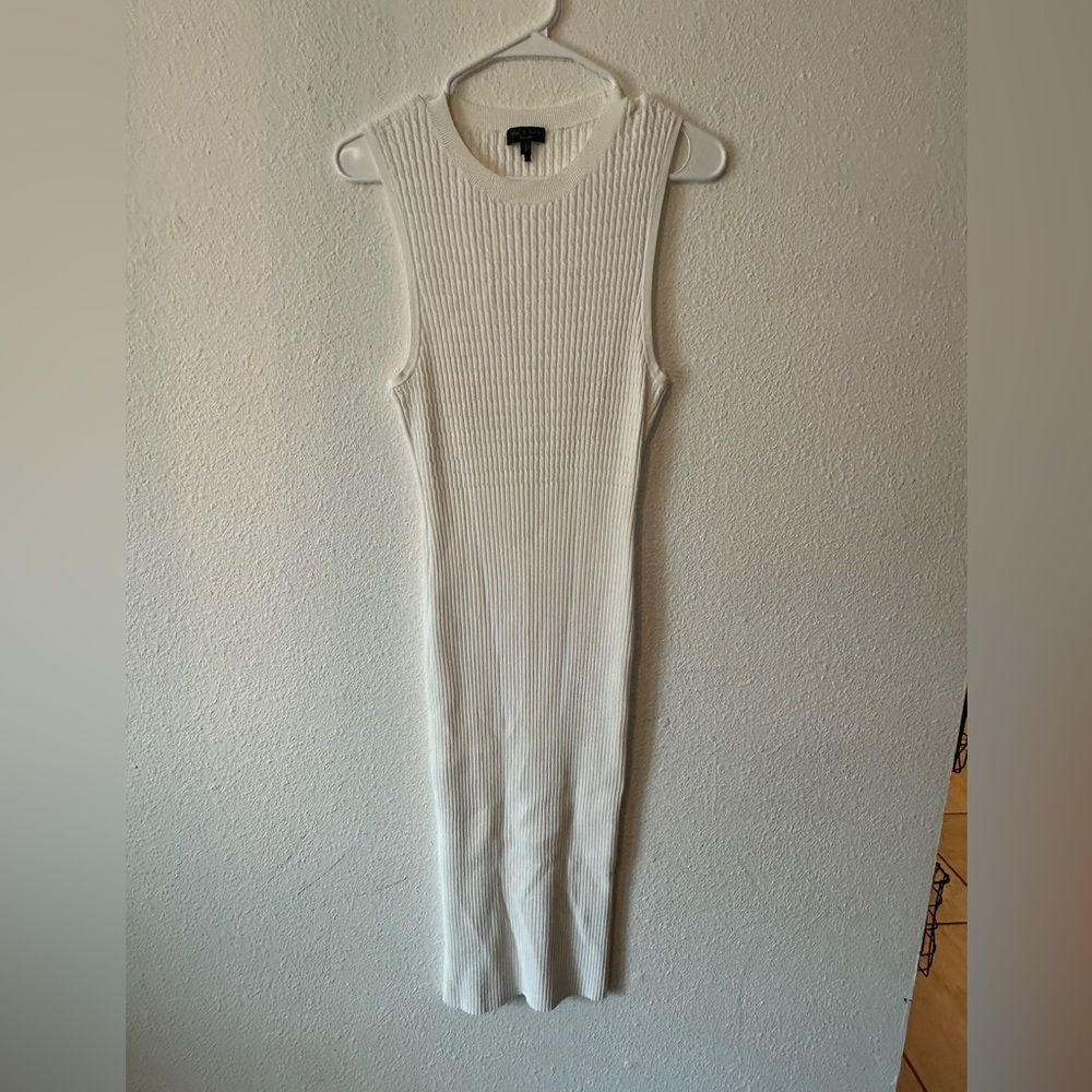 rag & bone Ribbed White Maxi Dress